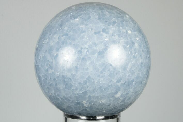 Polished Blue Calcite Sphere - Madagascar #196252